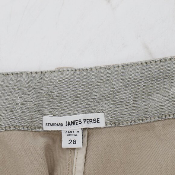 James Perse Pants Women 28 32x23 Cotton Linen Patchwork Button Fly Cropped chino - Picture 10 of 13